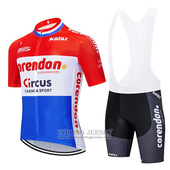 2019 Cycling Jersey Corendon Circo Red White Blue Short Sleeve And Bib Short